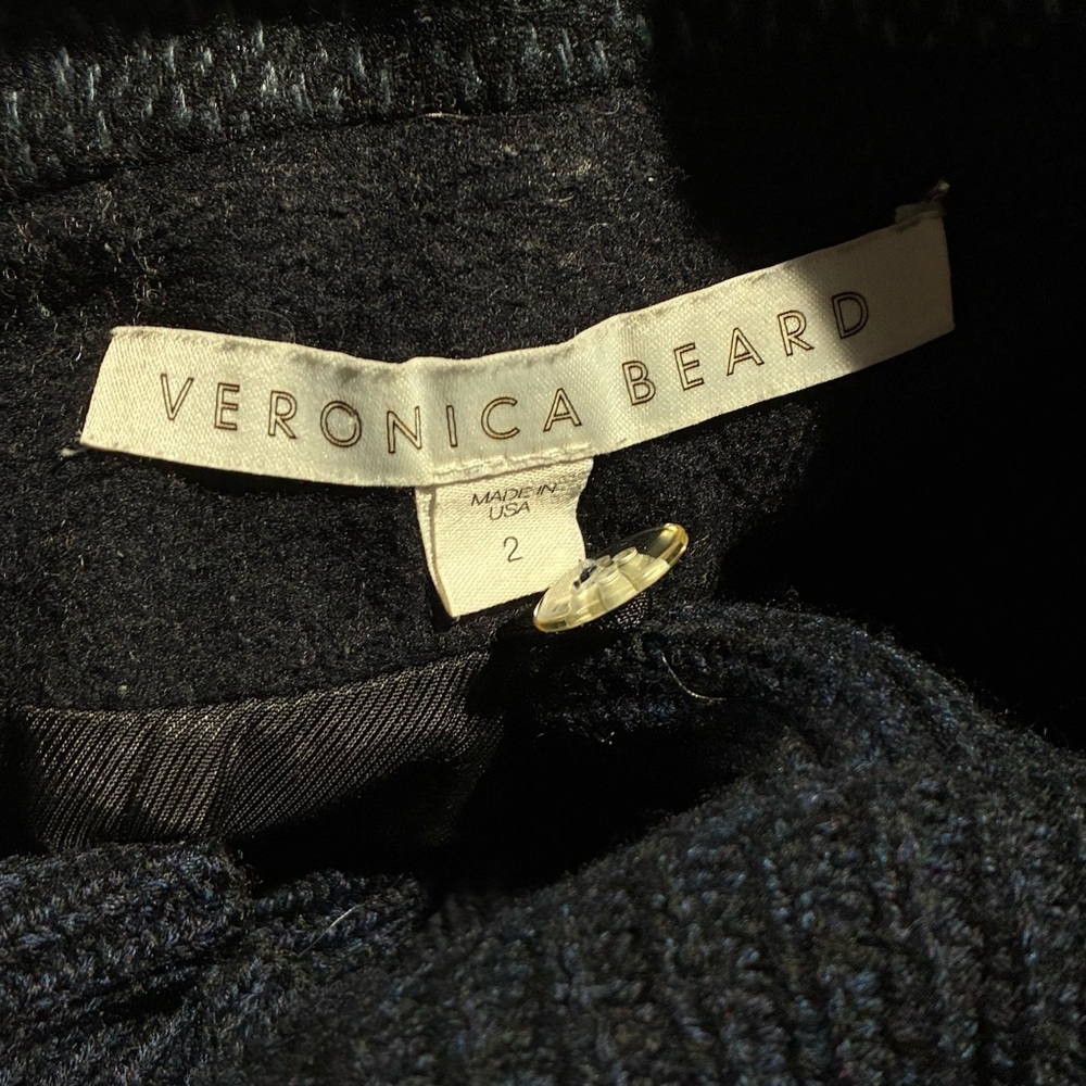 Veronica Beard Uptown Dickey Wool Cashmere Car Coat Black - Picture 6 of 7